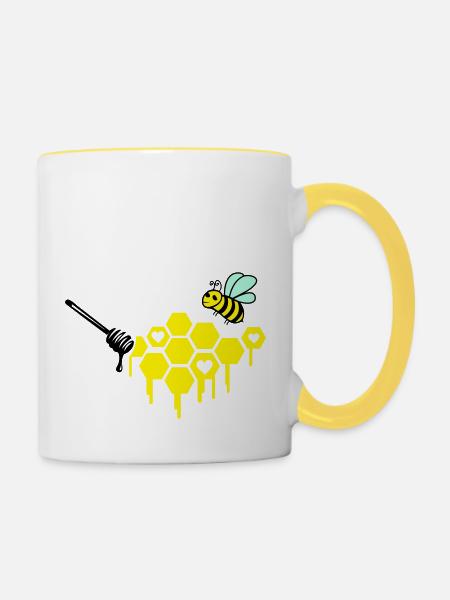 imker - Tasse zweifarbig - Weiß/Gelb