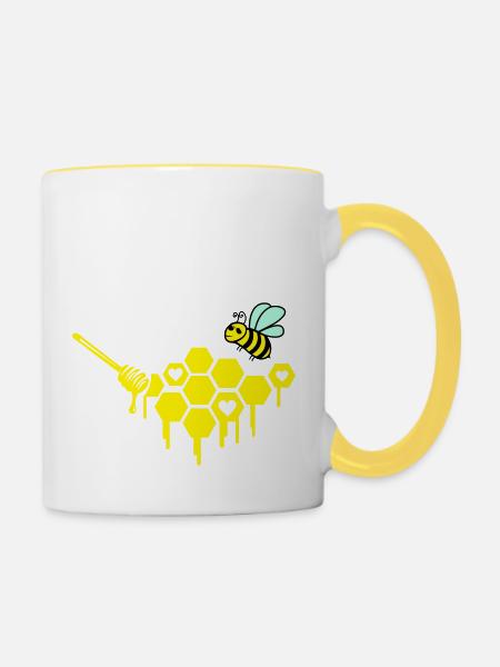 imker - Tasse zweifarbig - Weiß/Gelb