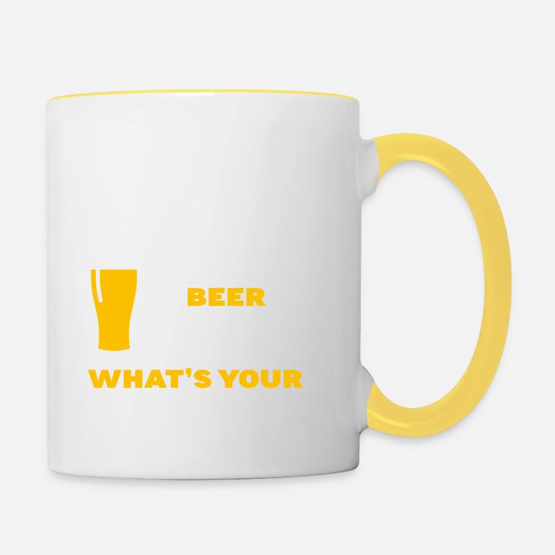 Super Powers - Beer - Contrasting Mug - white/yellow