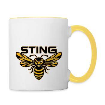 Sting : La Guêpe en colère - Mug contrasté - blanc/jaune - Droite