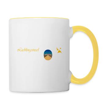 Lieblingsinsel Usedom - Tasse zweifarbig - Weiß/Gelb - Rechts