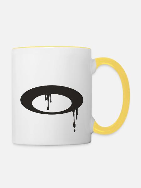 Ring helo - Tasse zweifarbig - Weiß/Gelb