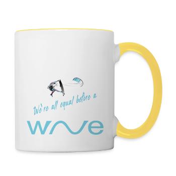 surf - Tasse zweifarbig - Weiß/Gelb - Rechts