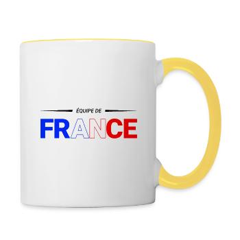 Equipe de France - Mug contrasté - blanc/jaune - Droite