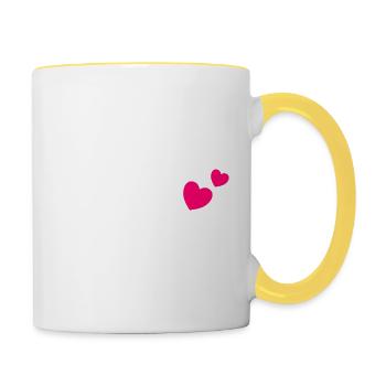 Meilleure Femme blanc - Mug contrasté - blanc/jaune - Droite