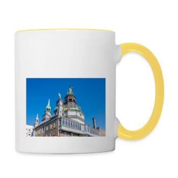 Notre Dame de Bon Secours Chapel Montréal Québec - Contrasting Mug - white/yellow - Right