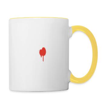 Du kannst es schaffen! - Tasse zweifarbig - Weiß/Gelb - Rechts
