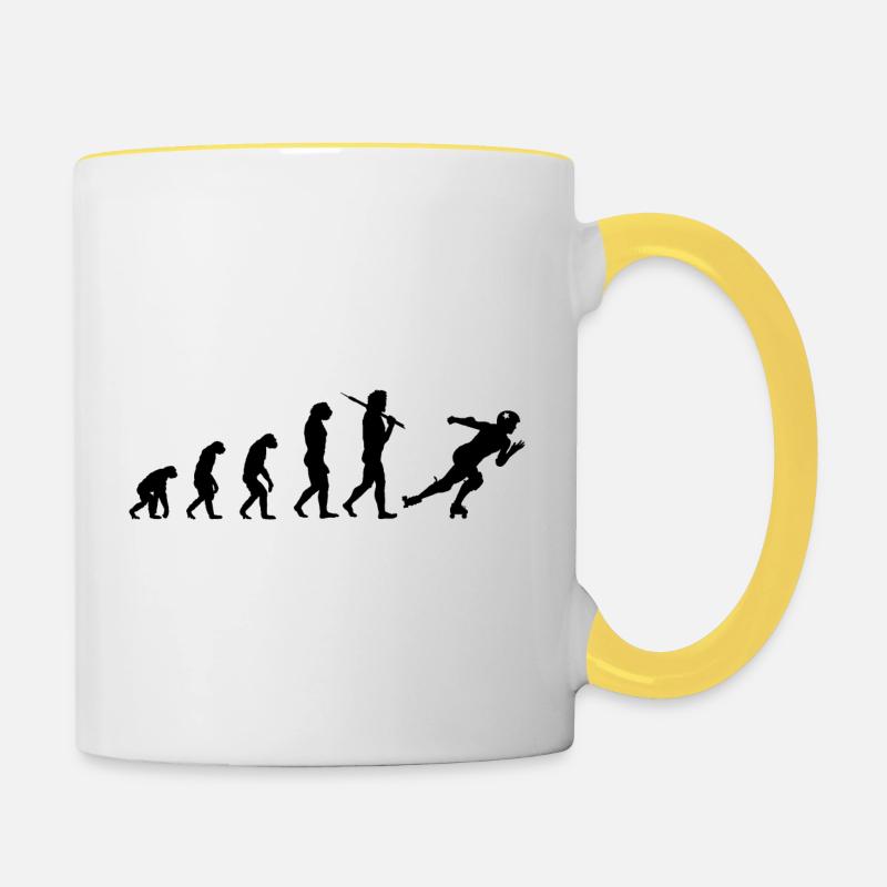 Roller quad Evolution - Mug contrasté - blanc/jaune