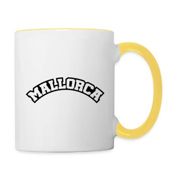 Mallorca lettering - Contrasting Mug - white/yellow - Right