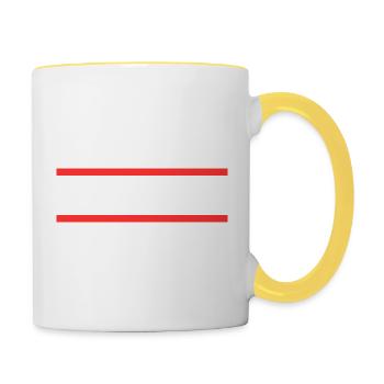 Da pope - Tasse zweifarbig - Weiß/Gelb - Rechts