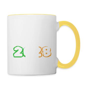 2028 - Tasse zweifarbig - Weiß/Gelb - Rechts