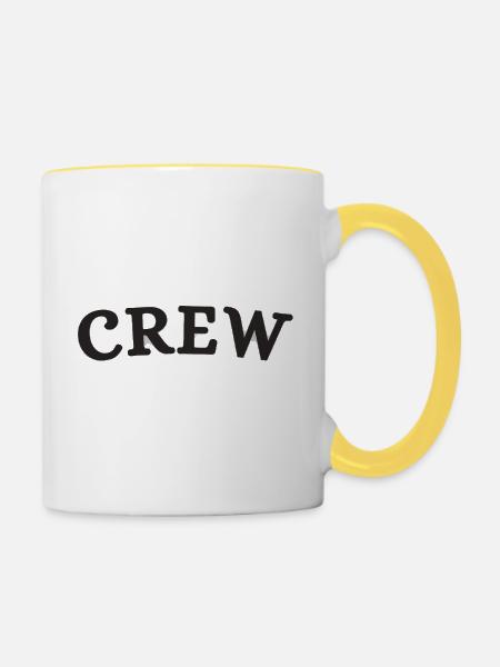 Crew - Tasse zweifarbig - Weiß/Gelb