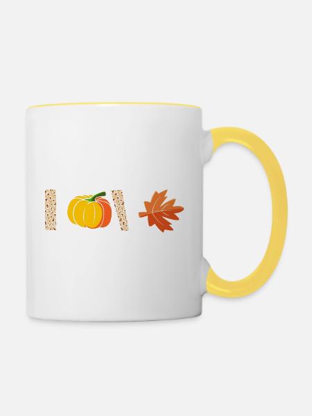 Thanksgiving Mama Mutter Oma Großmutter - Tasse zweifarbig - Weiß/Gelb