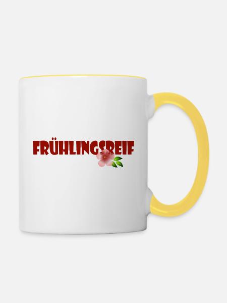 FRÜHLINGSREIF - Tasse zweifarbig - Weiß/Gelb