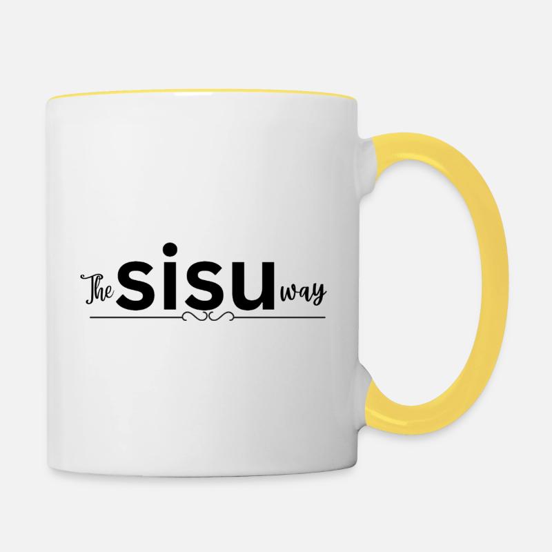 The Sisu Way - Contrasting Mug - white/yellow