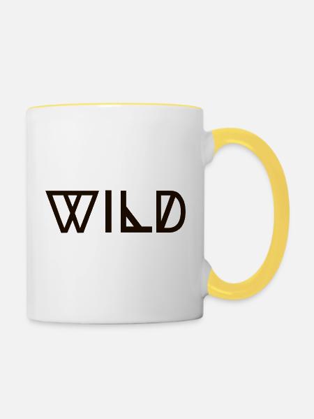 WILD - Tasse zweifarbig - Weiß/Gelb