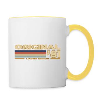 1981 - Tasse zweifarbig - Weiß/Gelb - Rechts