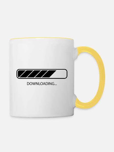 Herunterladen - Tasse zweifarbig - Weiß/Gelb