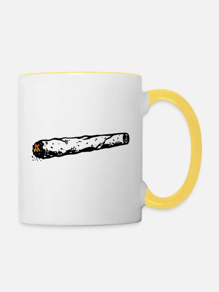 Joint - Tasse zweifarbig - Weiß/Gelb