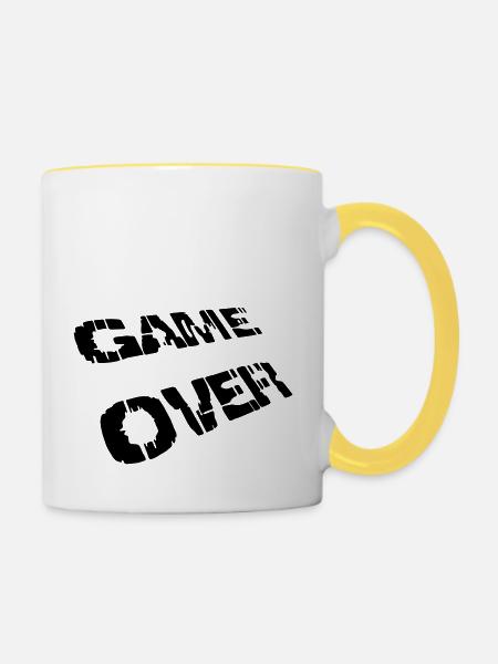end - Tasse zweifarbig - Weiß/Gelb