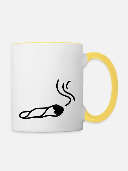 Joint - Line - Tasse zweifarbig - Weiß/Gelb