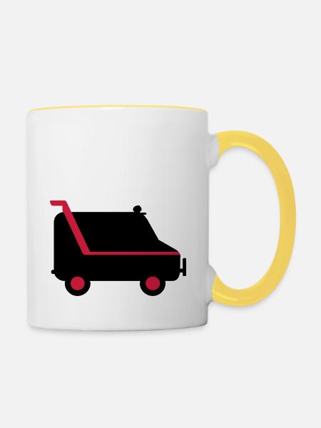 Transporter / van (2c) - Tasse zweifarbig - Weiß/Gelb