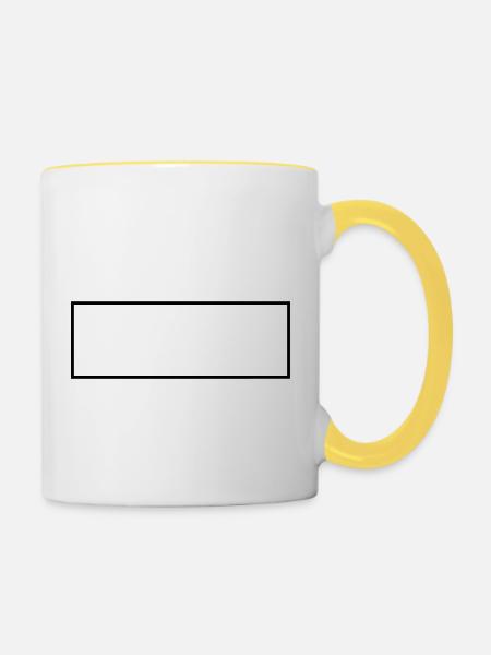 Rahmen - Tasse zweifarbig - Weiß/Gelb
