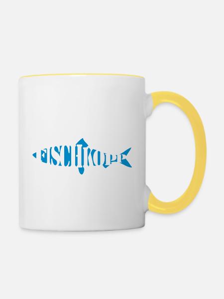 fischkopp - Tasse zweifarbig - Weiß/Gelb