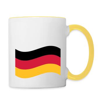 Deutschland - Tasse zweifarbig - Weiß/Gelb - Rechts
