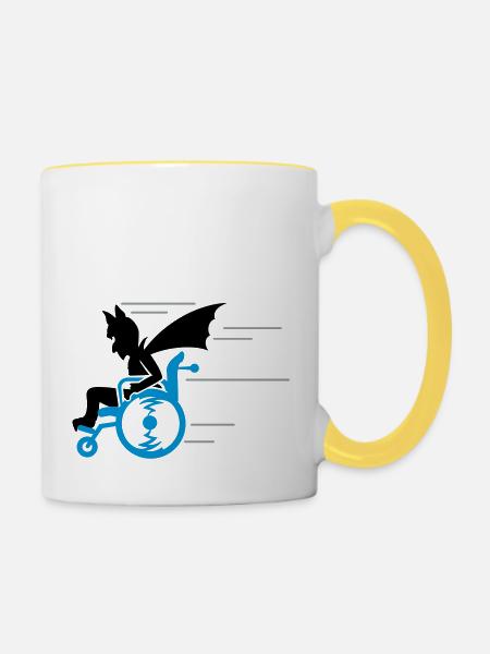 senior superhero (3c) - Tasse zweifarbig - Weiß/Gelb