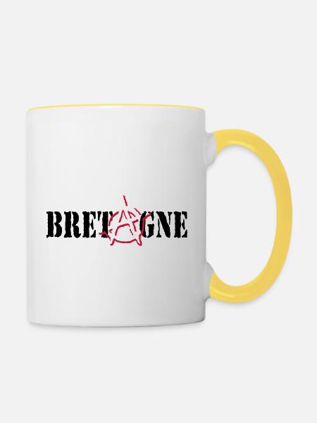 Anarchy Britannien - Tasse zweifarbig - Weiß/Gelb