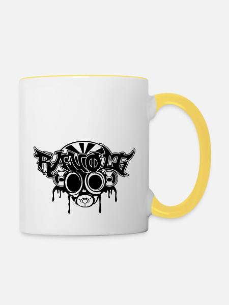 ravolt - Tasse zweifarbig - Weiß/Gelb
