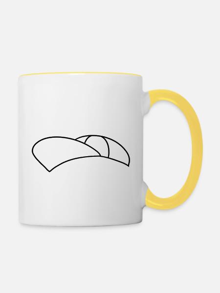 cool casquette casquette casquette - Mug contrasté - blanc/jaune