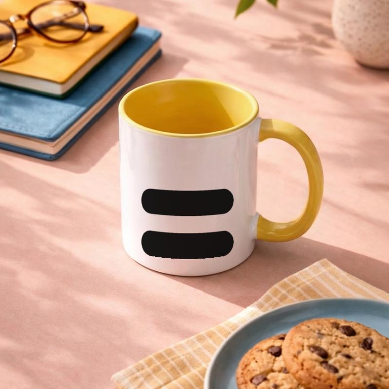 Equal symbol math vector Contrasting Mug