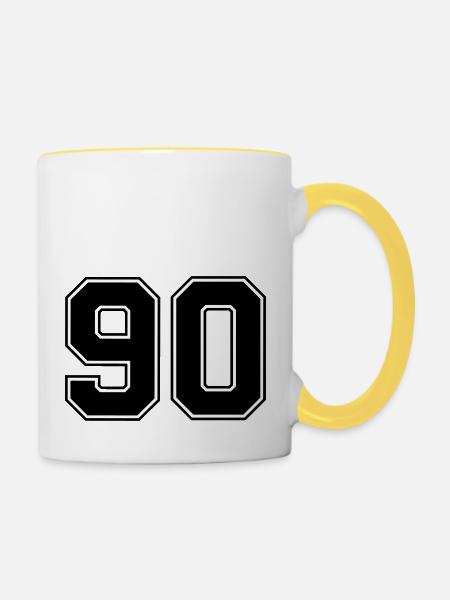 90 - Tasse zweifarbig - Weiß/Gelb