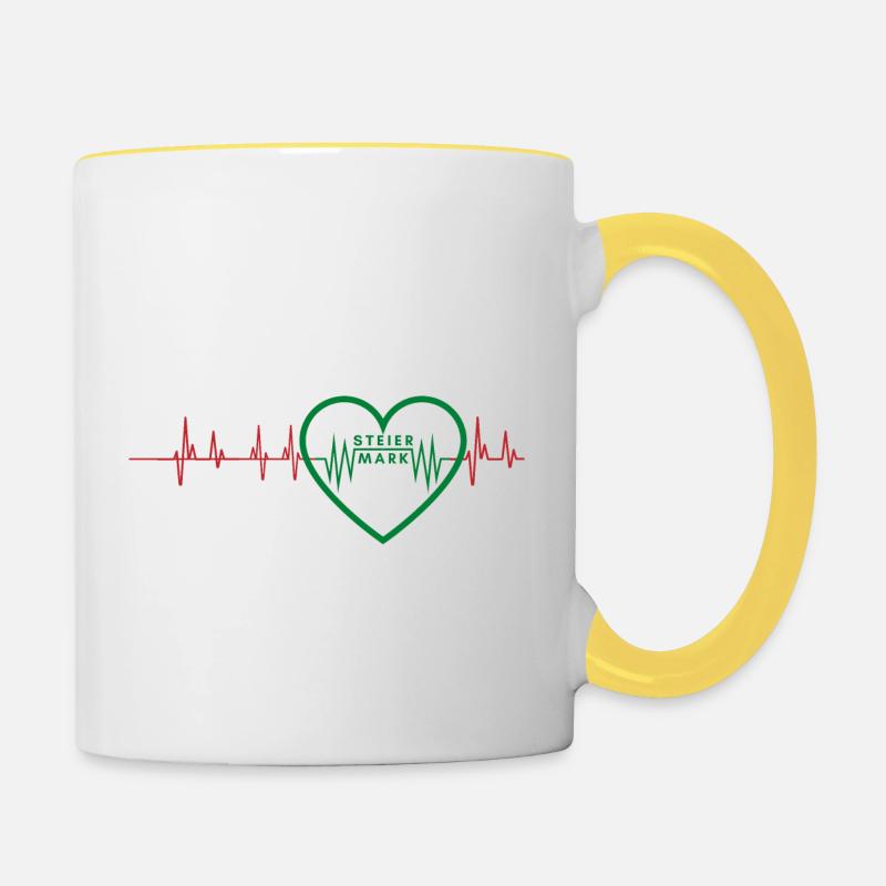 Styria Frequency - Contrasting Mug - white/yellow