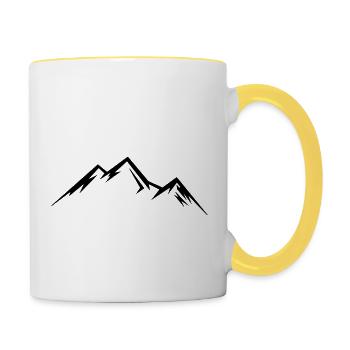berges - Mug contrasté - blanc/jaune - Droite