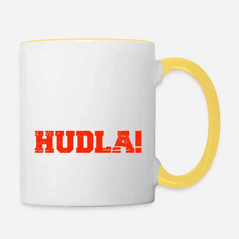 NO NED HUDLA - Contrasting Mug - white/yellow