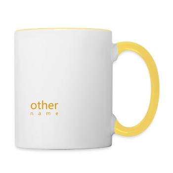 Proverbes chrétiens - Mug contrasté - blanc/jaune - Droite