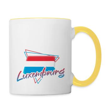 Luxemburg - Tasse zweifarbig - Weiß/Gelb - Rechts