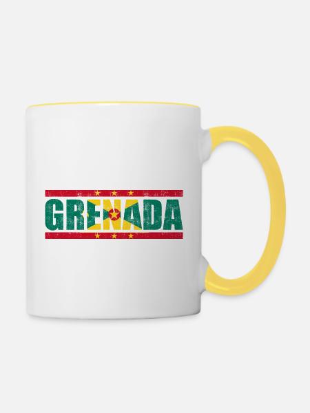Grenada - Tasse zweifarbig - Weiß/Gelb