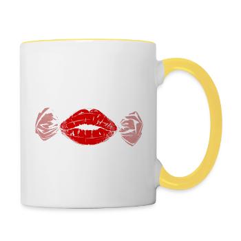 Bonbon - Tasse zweifarbig - Weiß/Gelb - Rechts