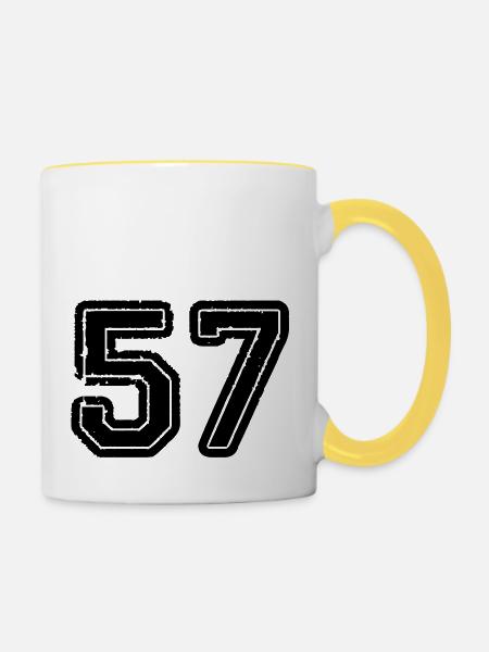 57 - Tasse zweifarbig - Weiß/Gelb