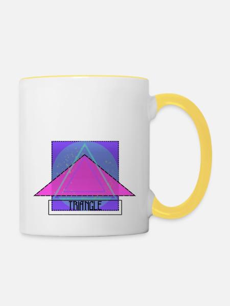 TRIANGLE - Tasse zweifarbig - Weiß/Gelb