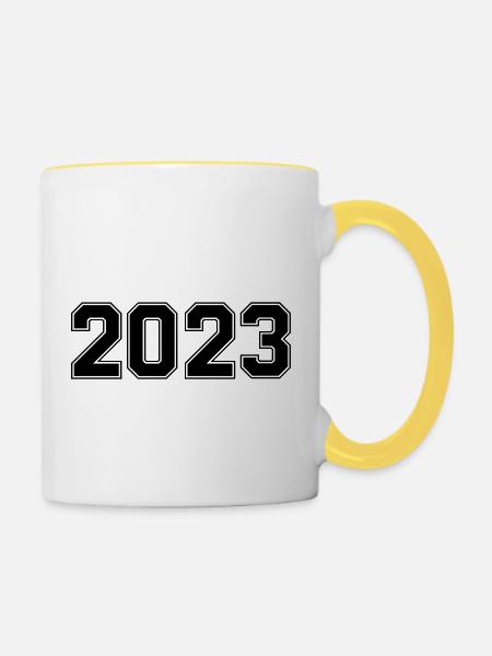2023 - Tasse zweifarbig - Weiß/Gelb