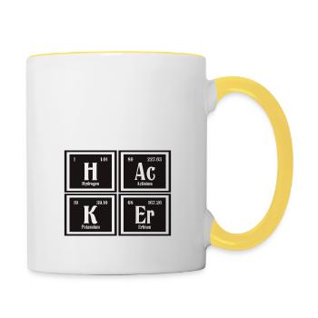 Hacker | Periodic Table of Elements - Contrasting Mug - white/yellow - Right