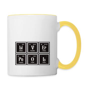 Liverpool | Periodic Table of Elements - Contrasting Mug - white/yellow - Right
