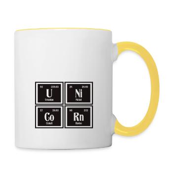Unicorn | Periodic Table of Elements - Contrasting Mug - white/yellow - Right