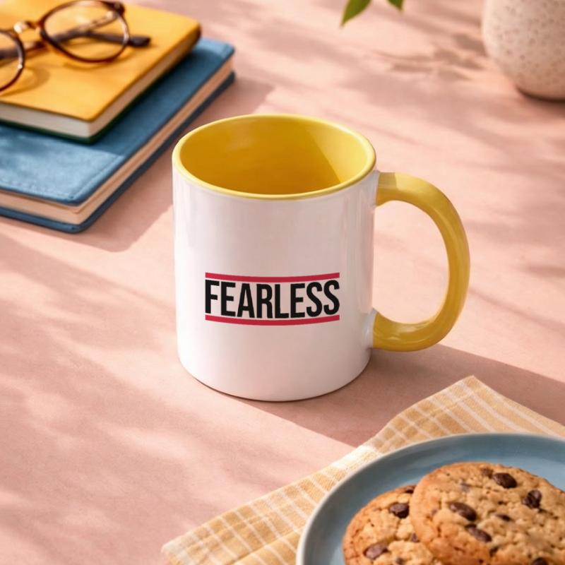 Conception de citation de texte intrépide Mug contrasté