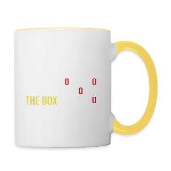 Thinking outside the Box - Tasse zweifarbig - Weiß/Gelb - Rechts
